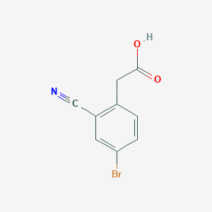 molecular formula C9H6BrNO2 B1380466 4-Bromo-2-cyanophenylacetic acid CAS No. 1261875-31-3