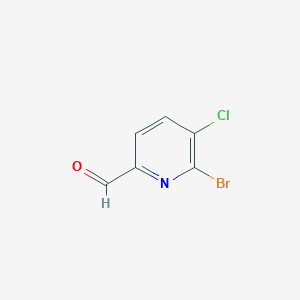 molecular formula C6H3BrClNO B1380467 6-Bromo-5-chloropicolinaldehyde CAS No. 1227561-90-1