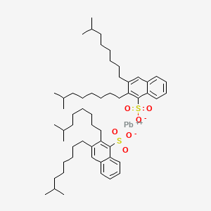 molecular formula C56H86O6PbS2 B13804675 Lead bis(diisononylnaphthalenesulphonate) CAS No. 63568-30-9