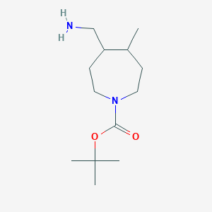 molecular formula C13H26N2O2 B1380468 tert-Butyl 4-(aminomethyl)-5-methylazepane-1-carboxylate CAS No. 1782491-36-4