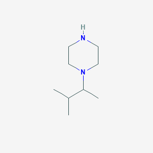 molecular formula C9H20N2 B13804703 1-(3-Methylbutan-2-yl)piperazine CAS No. 57184-42-6