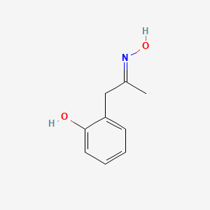 molecular formula C9H11NO2 B13804729 2-[(2E)-2-hydroxyiminopropyl]phenol 