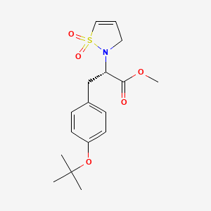 molecular formula C17H23NO5S B13804788 methyl (2S)-2-(1,1-dioxo-3H-1,2-thiazol-2-yl)-3-[4-[(2-methylpropan-2-yl)oxy]phenyl]propanoate 