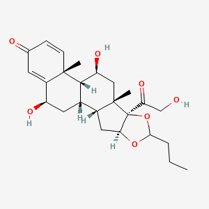 (1S,2R,4S,8R,9S,11S,12R,13R,19R)-11,19-dihydroxy-8-(2-hydroxyacetyl)-9,13-dimethyl-6-propyl-5,7-dioxapentacyclo[10.8.0.02,9.04,8.013,18]icosa-14,17-dien-16-one