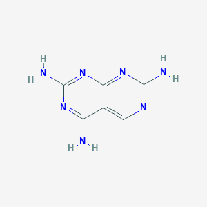 molecular formula C6H7N7 B1380480 Pyrimido[4,5-d]pyrimidine-2,4,7-triamine CAS No. 19148-44-8