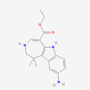 Azepino[4,5-b]indole-5-carboxylic acid, 9-amino-1,2,3,6-tetrahydro-1,1-dimethyl-, ethyl ester