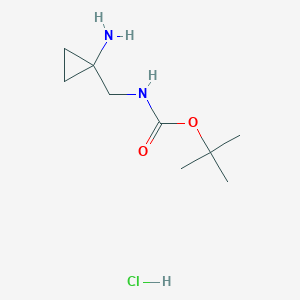 molecular formula C9H19ClN2O2 B1380482 (1-Amino-cyclopropylmethyl)-carbamic acid tert-butyl ester hydrochloride CAS No. 1373223-32-5