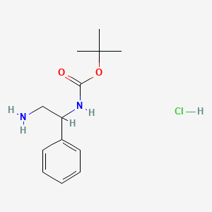 molecular formula C13H21ClN2O2 B1380484 2-(Boc-amino)-2-phenylethylamine Hydrochloride CAS No. 1253955-71-3