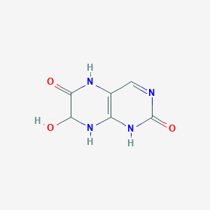 molecular formula C6H6N4O3 B13804849 7-Hydroxy-1,5,7,8-tetrahydro-2,6-pteridinedione CAS No. 89418-30-4