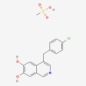 4-[(4-chlorophenyl)methyl]isoquinoline-6,7-diol;methanesulfonic acid