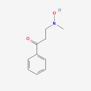 molecular formula C10H13NO2 B13804869 3-(Hydroxy(methyl)amino)-1-phenylpropan-1-one CAS No. 52266-34-9