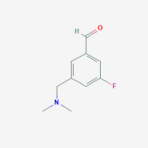 molecular formula C10H12FNO B1380487 3-[(Dimethylamino)methyl]-5-fluorobenzaldehyde CAS No. 1379375-34-4