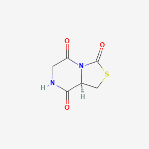 molecular formula C6H6N2O3S B13804878 3H-Thiazolo[3,4-a]pyrazine-3,5,8-trione,tetrahydro-,(8aR)-(9CI) 