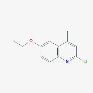 molecular formula C12H12ClNO B13804918 2-Chloro-6-ethoxy-4-methylquinoline 