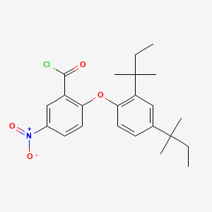 molecular formula C23H28ClNO4 B13804921 2-(2,4-Di-tert-pentylphenoxy)-5-nitrobenzoyl chloride CAS No. 63134-22-5