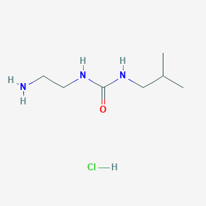 molecular formula C7H18ClN3O B1380493 1-(2-氨基乙基)-3-异丁基脲盐酸盐 CAS No. 1864063-44-4