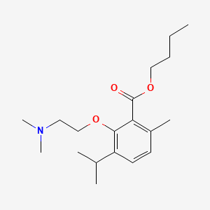 molecular formula C19H31NO3 B13804940 butyl 2-[2-(dimethylamino)ethoxy]-6-methyl-3-propan-2-ylbenzoate CAS No. 53251-84-6