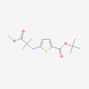 tert-Butyl 5-(3-methoxy-2,2-dimethyl-3-oxopropyl)thiophene-2-carboxylate