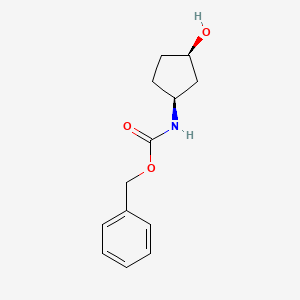 molecular formula C13H17NO3 B1380503 benzyl N-[(1S,3R)-rel-3-hydroxycyclopentyl]carbamate CAS No. 124555-31-3
