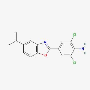 2,6-dichloro-4-(5-propan-2-yl-1,3-benzoxazol-2-yl)aniline