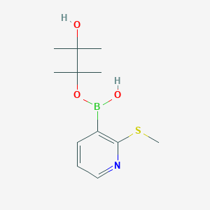 (3-Hydroxy-2,3-dimethylbutan-2-yl)oxy-(2-methylsulfanylpyridin-3-yl)borinic acid