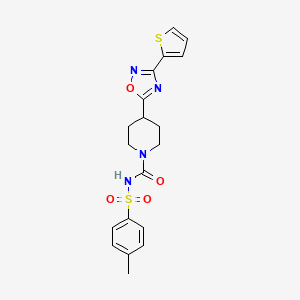 N-((4-Methylphenyl)sulphonyl)-4-[3-(thien-2-YL)-1,2,4-oxadiazol-5-YL]piperidine-1-carboxamide