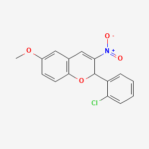 2-(2-Chlorophenyl)-6-methoxy-3-nitro-2H-1-benzopyran