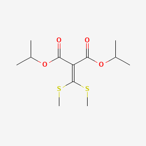 molecular formula C12H20O4S2 B13805102 Dipropan-2-yl 2-[bis(methylsulfanyl)methylidene]propanedioate CAS No. 55084-16-7