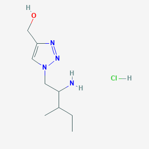 molecular formula C9H19ClN4O B1380512 (1-(2-amino-3-methylpentyl)-1H-1,2,3-triazol-4-yl)methanol hydrochloride CAS No. 1823316-53-5