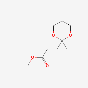 1,3-Dioxane-2-propanoic acid, 2-methyl-, ethyl ester