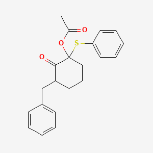 2-Acetyloxy-6-phenylmethyl-2-(phenylthio)cyclohexanone