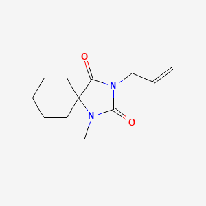 molecular formula C12H18N2O2 B13805211 3'-Allyl-1'-methylcyclohexanespiro-5'-hydantoin CAS No. 884-71-9