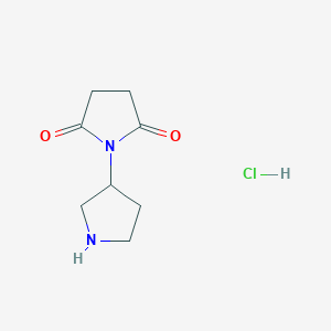 molecular formula C8H13ClN2O2 B1380524 [1,3'-联吡咯烷]-2,5-二酮盐酸盐 CAS No. 1864055-96-8