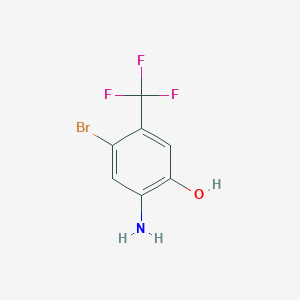 molecular formula C7H5BrF3NO B1380525 2-Amino-4-bromo-5-(trifluoromethyl)phenol CAS No. 1613719-78-0