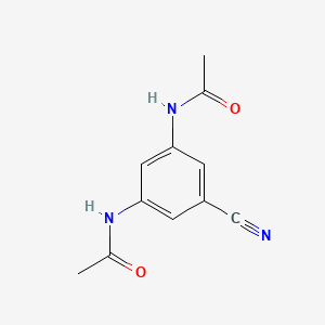 molecular formula C11H11N3O2 B13805259 N,N'-(5-Cyano-1,3-phenylene)diacetamide CAS No. 918810-59-0