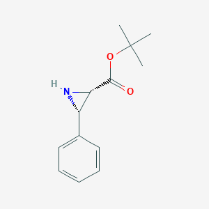 molecular formula C13H17NO2 B1380527 trans-Tert-butyl 3-phenylaziridine-2-carboxylate CAS No. 925253-03-8