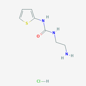 molecular formula C7H12ClN3OS B1380531 1-(2-Aminoethyl)-3-(thiophen-2-yl)urea hydrochloride CAS No. 1864052-47-0