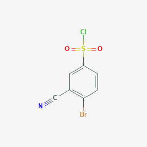 molecular formula C7H3BrClNO2S B1380535 4-Bromo-3-cyanobenzene-1-sulfonyl chloride CAS No. 1261583-46-3