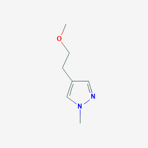molecular formula C7H12N2O B1380536 4-(2-methoxyethyl)-1-methyl-1H-pyrazole CAS No. 1430057-92-3