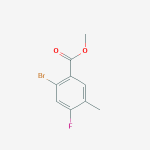 molecular formula C9H8BrFO2 B1380537 Methyl 2-bromo-4-fluoro-5-methylbenzoate CAS No. 1437780-13-6