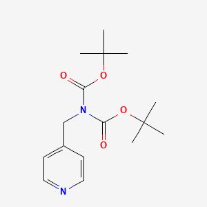 molecular formula C16H24N2O4 B1380540 4-(双Boc-氨基甲基)吡啶 CAS No. 1823515-00-9