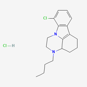 1H-Pyrazino(3,2,1-jk)carbazole, 2,3,3a,4,5,6-hexahydro-3-butyl-10-chloro-, hydrochloride