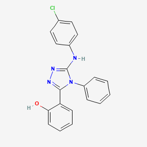 2-(5-((4-Chlorophenyl)amino)-4-phenyl-4H-1,2,4-triazol-3-yl)phenol