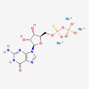 molecular formula C10H12N5Na3O10P2S B13805486 Rp-GDP-alpha-S 