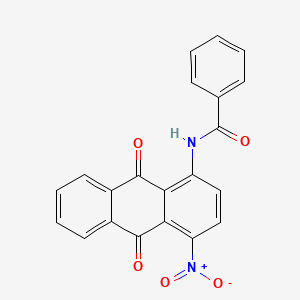 molecular formula C21H12N2O5 B13805493 N-(4-nitro-9,10-dioxo-9,10-dihydroanthracen-1-yl)benzamide CAS No. 6337-18-4