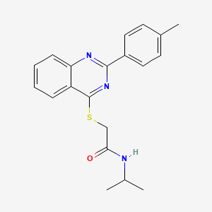 2-[2-(4-methylphenyl)quinazolin-4-yl]sulfanyl-N-propan-2-ylacetamide