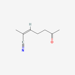 (Z)-2-methyl-6-oxohept-2-enenitrile