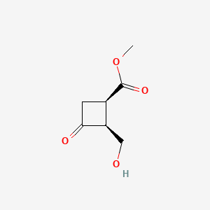 methyl (1R,2S)-2-(hydroxymethyl)-3-oxocyclobutane-1-carboxylate