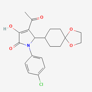 2H-Pyrrol-2-one, 4-acetyl-1-(4-chlorophenyl)-5-(1,4-dioxaspiro[4.5]dec-8-yl)-1,5-dihydro-3-hydroxy-