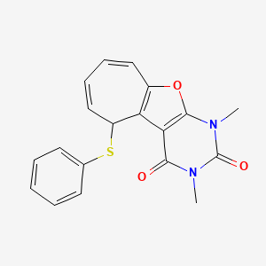 4,6-Dimethyl-14-phenylsulfanyl-8-oxa-4,6-diazatricyclo[7.5.0.02,7]tetradeca-1(9),2(7),10,12-tetraene-3,5-dione